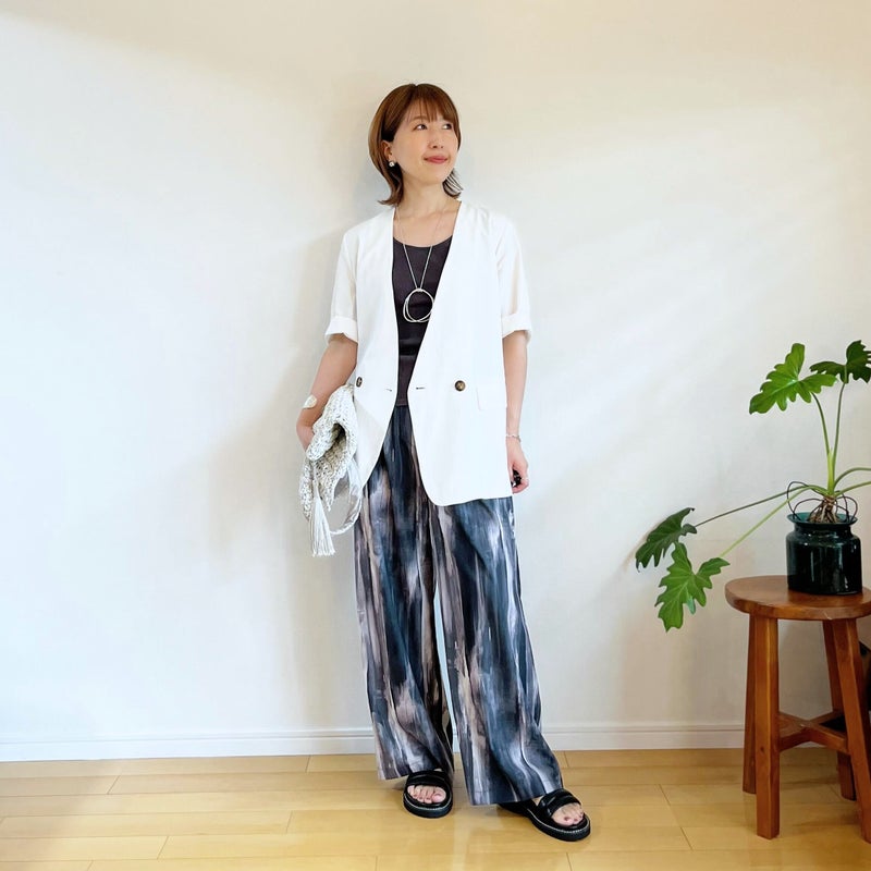 【50歳/153cm】白ジャケットは着るレフ板★おすすめ夏ジャケット