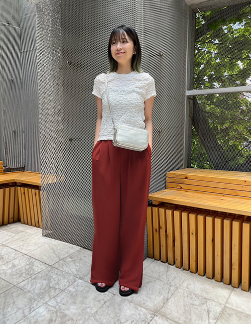 ジャージージョーゼット２タックワイドパンツ | おしゃれな大人