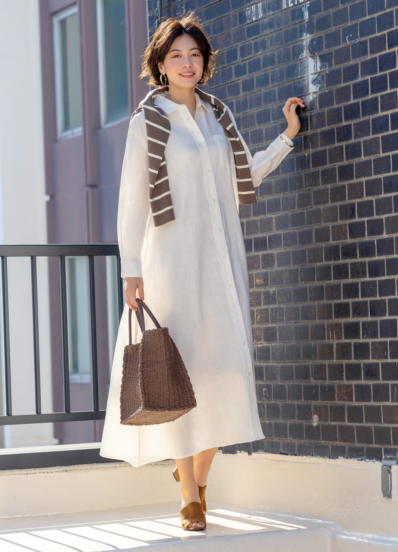 国内正規品 3月28日まで❣️スタイルデリ❣️リネン100％シャツ 