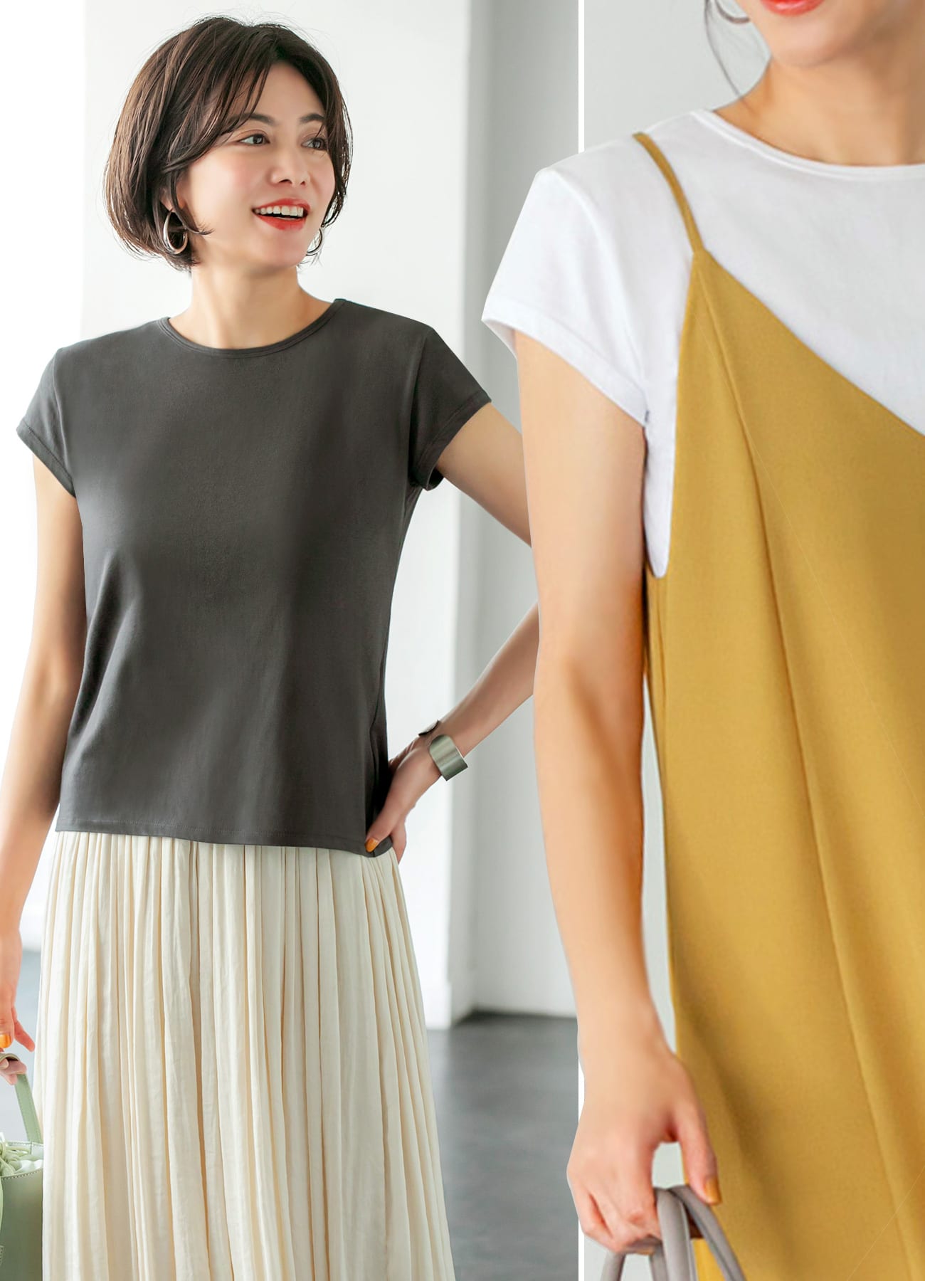 【Made in JAPAN】重ね着用コンパクトＴシャツのサムネイル