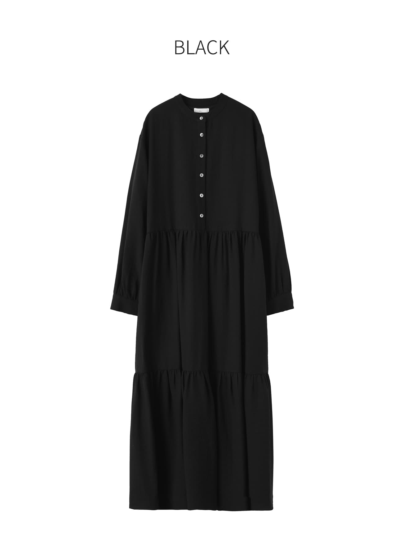 【LUXE】シボ生地ティアードワンピースのサムネイル
