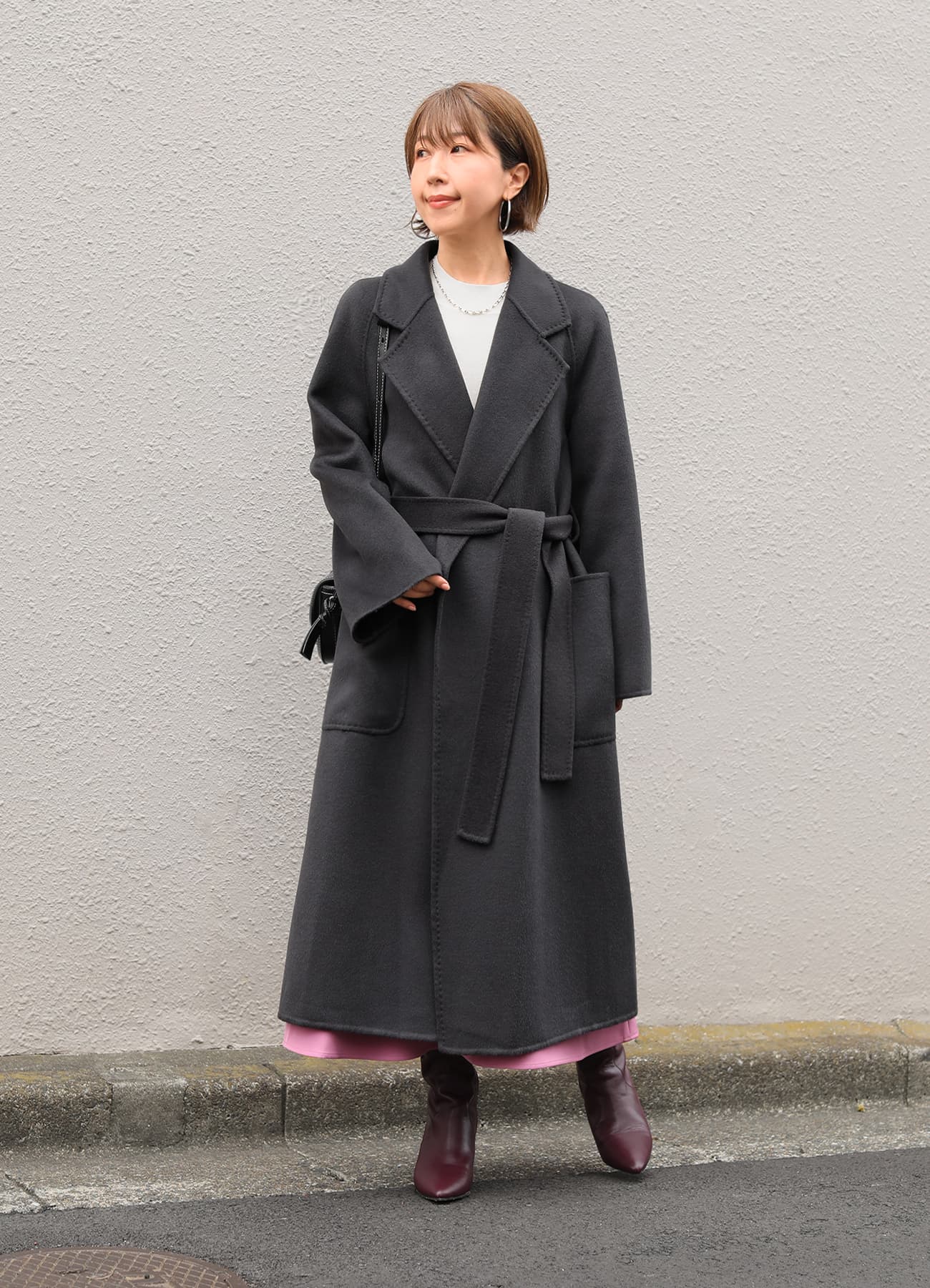 STYLE DERIベーシックベルテッドリバーコート