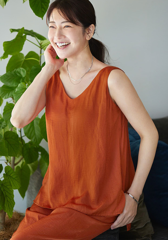 【ERIKA MORI×STYLE DELI】パッド付きノースリーブトップス
